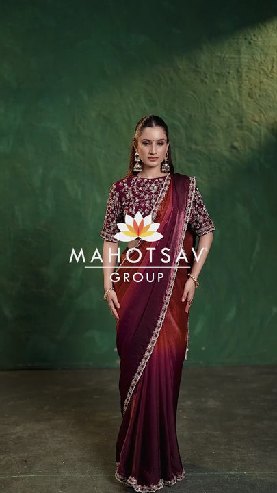 bridesmaid wedding wear stylish sari video by mahotsav group catalogue mohini
