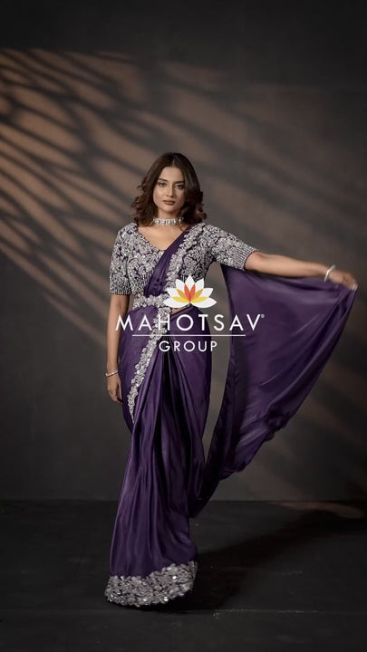 women designer wear sari video by mahotsav group catalogue celeste