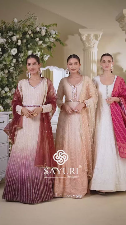 fusion modern indian partywear video by sayuri designer catalogue dawat