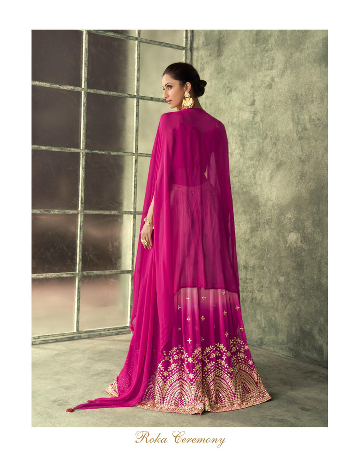 Roka Party Wear Indo Western Shaded Skirt & Top - Fashion Nation