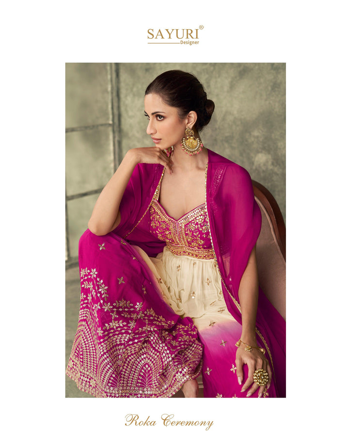 Roka Party Wear Indo Western Shaded Skirt & Top - Fashion Nation