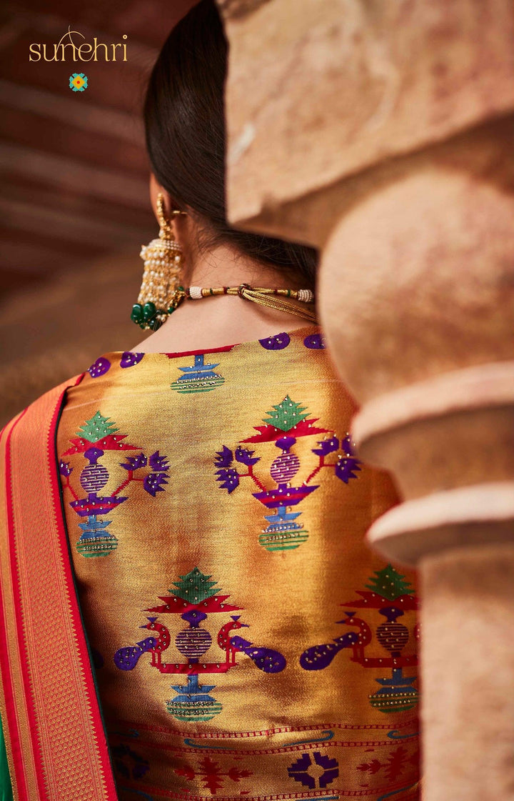 Mehendi Special Traditional Designer Saree - Fashion Nation