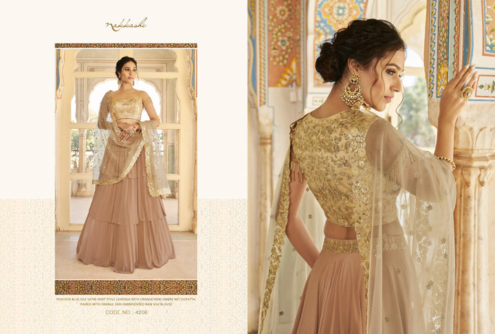 Party Wear Nakkashi Layered Lehenga Choli - Fashion Nation