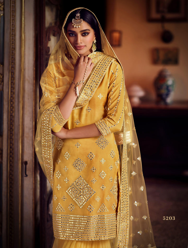 Haldi Function Wear Designer Sharara Suit - Fashion Nation