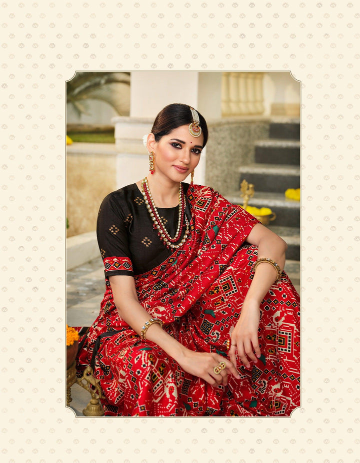 Evening Wear Patola Silk Saree - Fashion Nation