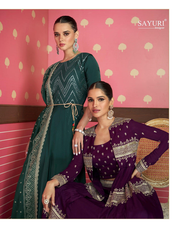 Designer Indo Western Layered Gown - Fashion Nation