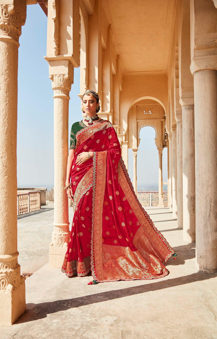 Wedding Wear Designer Silk Saree - Fashion Nation